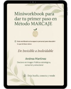 Portada del workbook de Andrea Martínez, Doctora en Imagen Pública